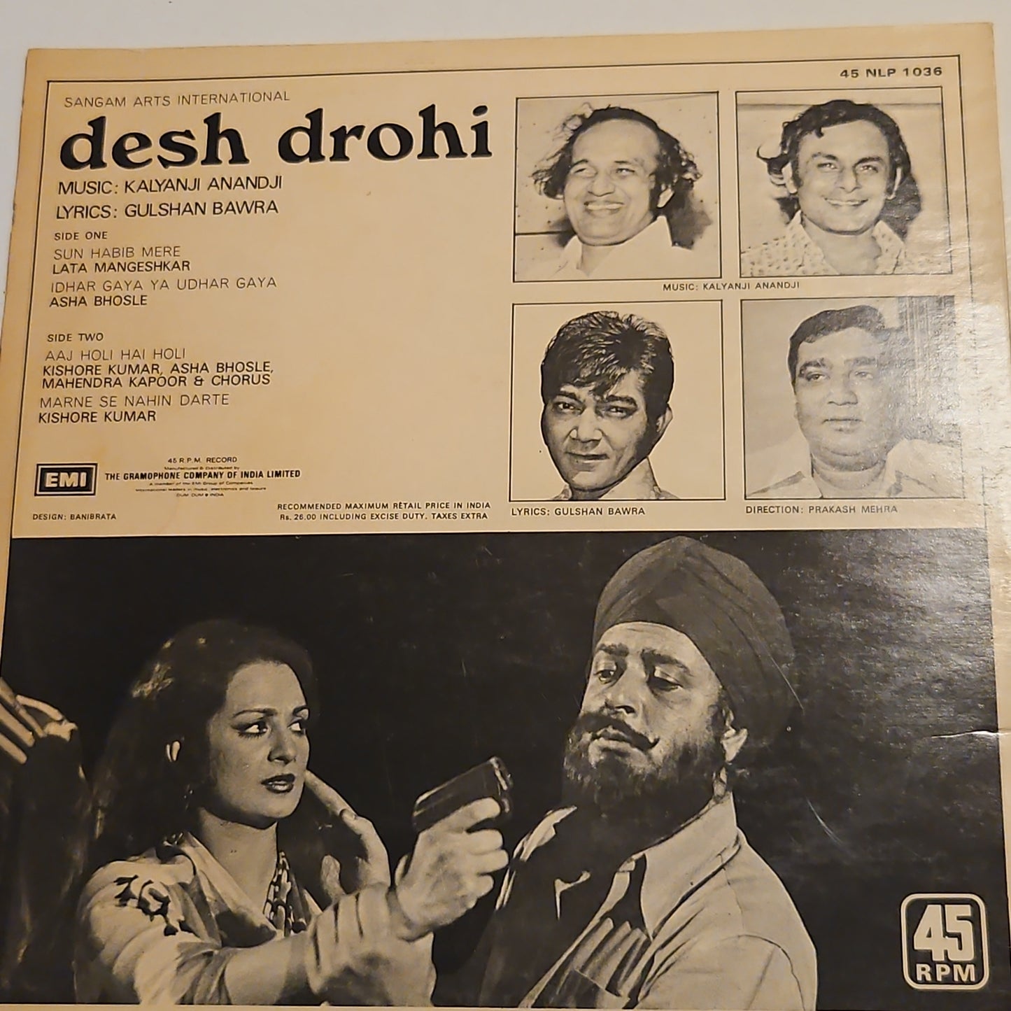 desh Drohi - kalyanji Anandji superhit in 45 rpm LP - Mint unplayed