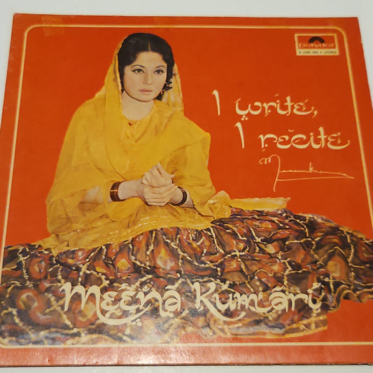 Meena Kumari - I Write I recite -her poetry  in excellent condition