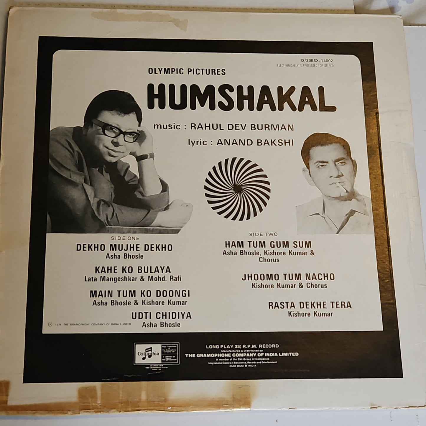 Humshakal - Bollywood RARE record R D Burman blockbuster Excellent to NM