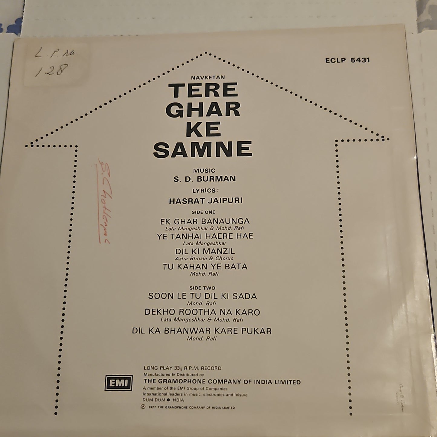 Tere Ghar Ke Samne - S D Burman superhit with Rafi songs in Excellent condition