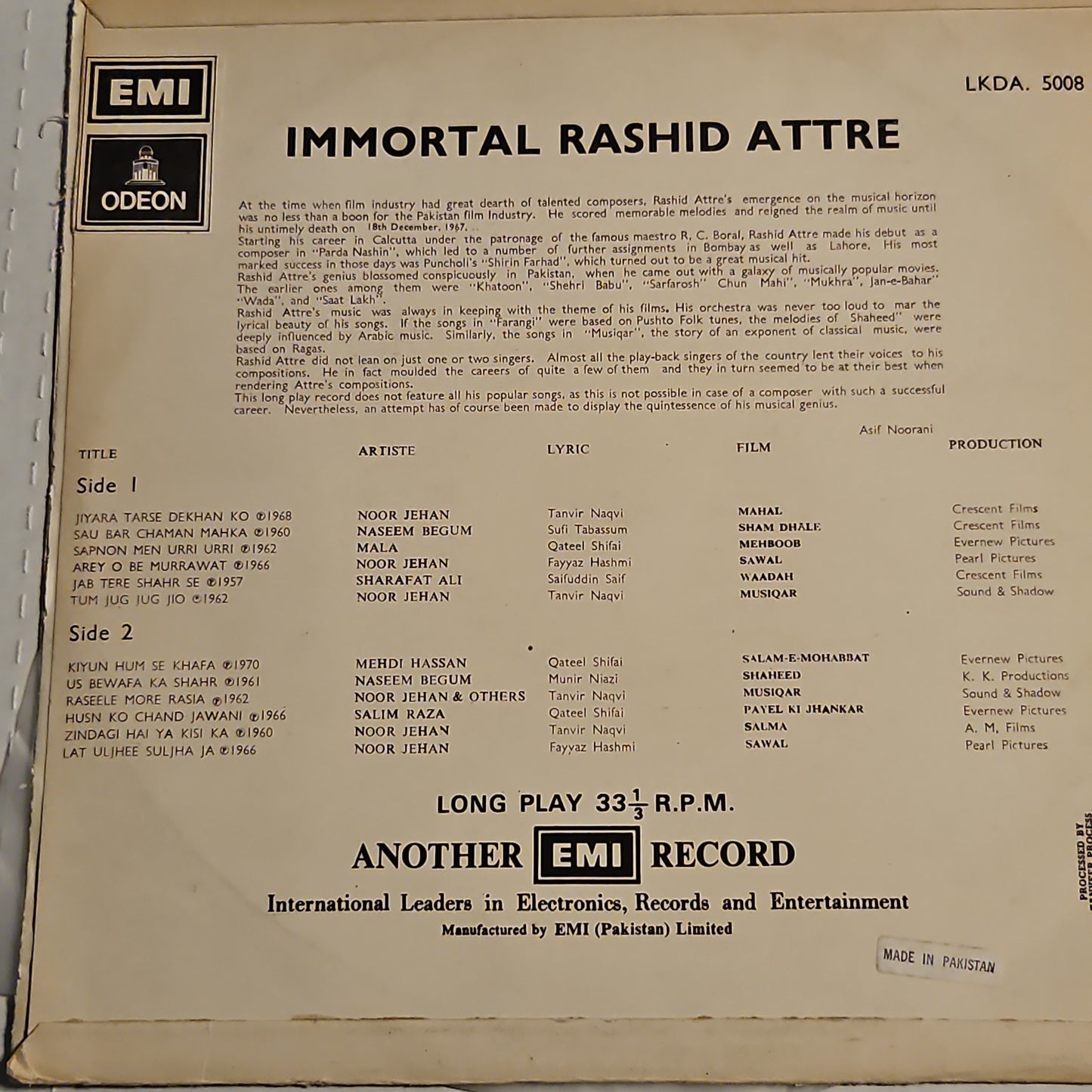 Rashid Attre - Immortal Rashid Attre in near mint