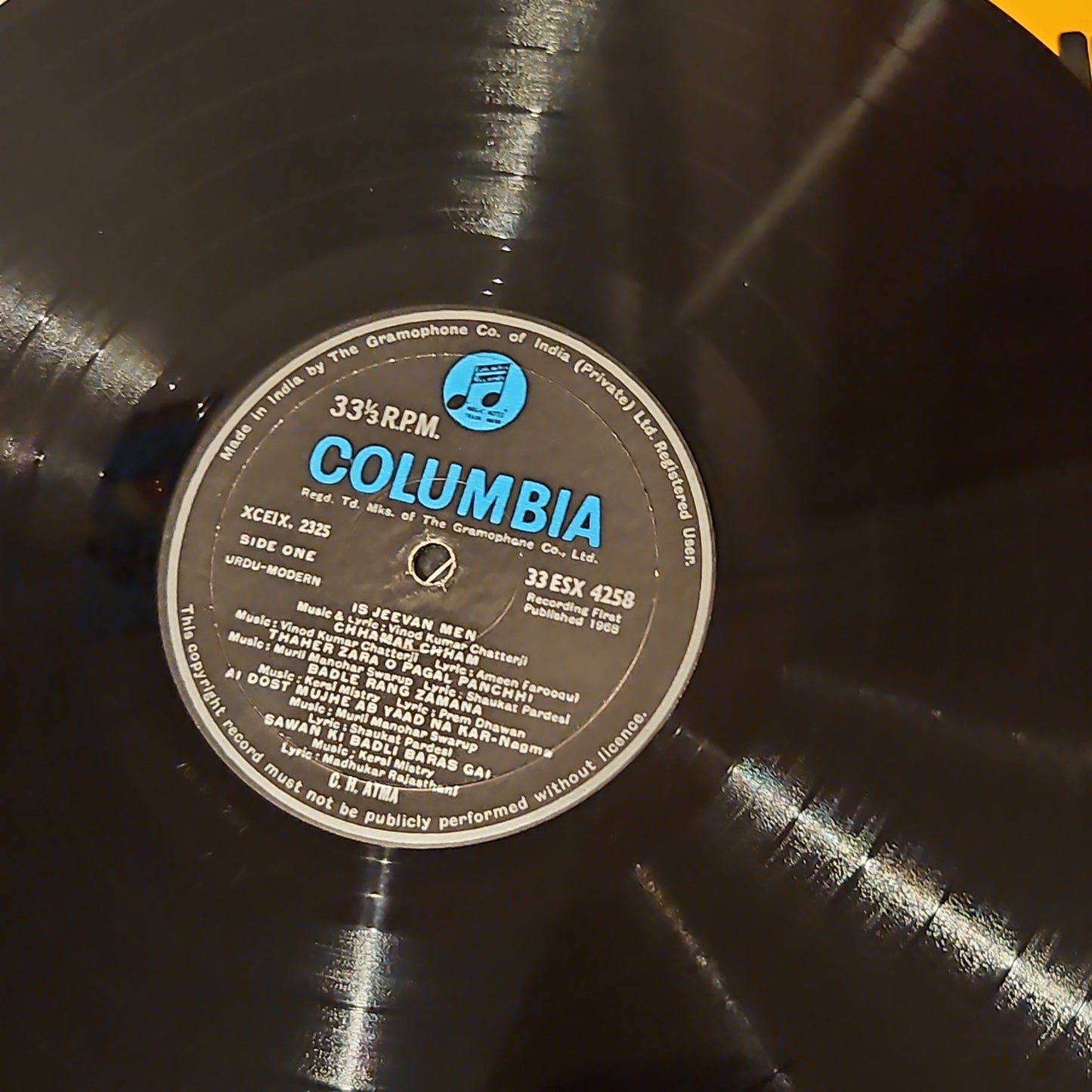 C. H. Atma - Lingering Melodies - stereo Ring version Columbia in Excellent