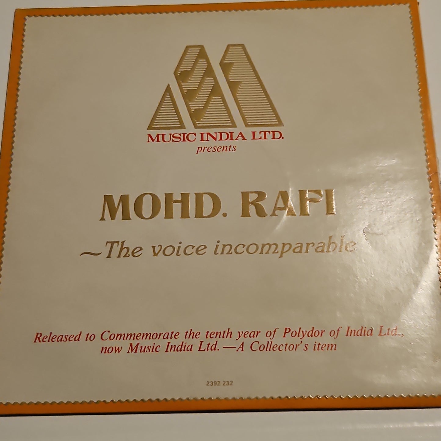 Mohammed Rafi - The Voice Incomparable- excellent condition