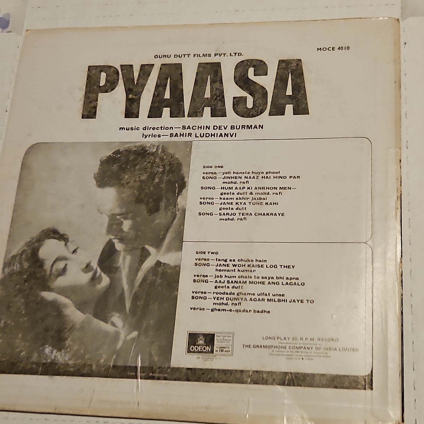 Pyaasa - S D Burman and Guru Dut eternal classic -  Odeon Record  - Near Mint