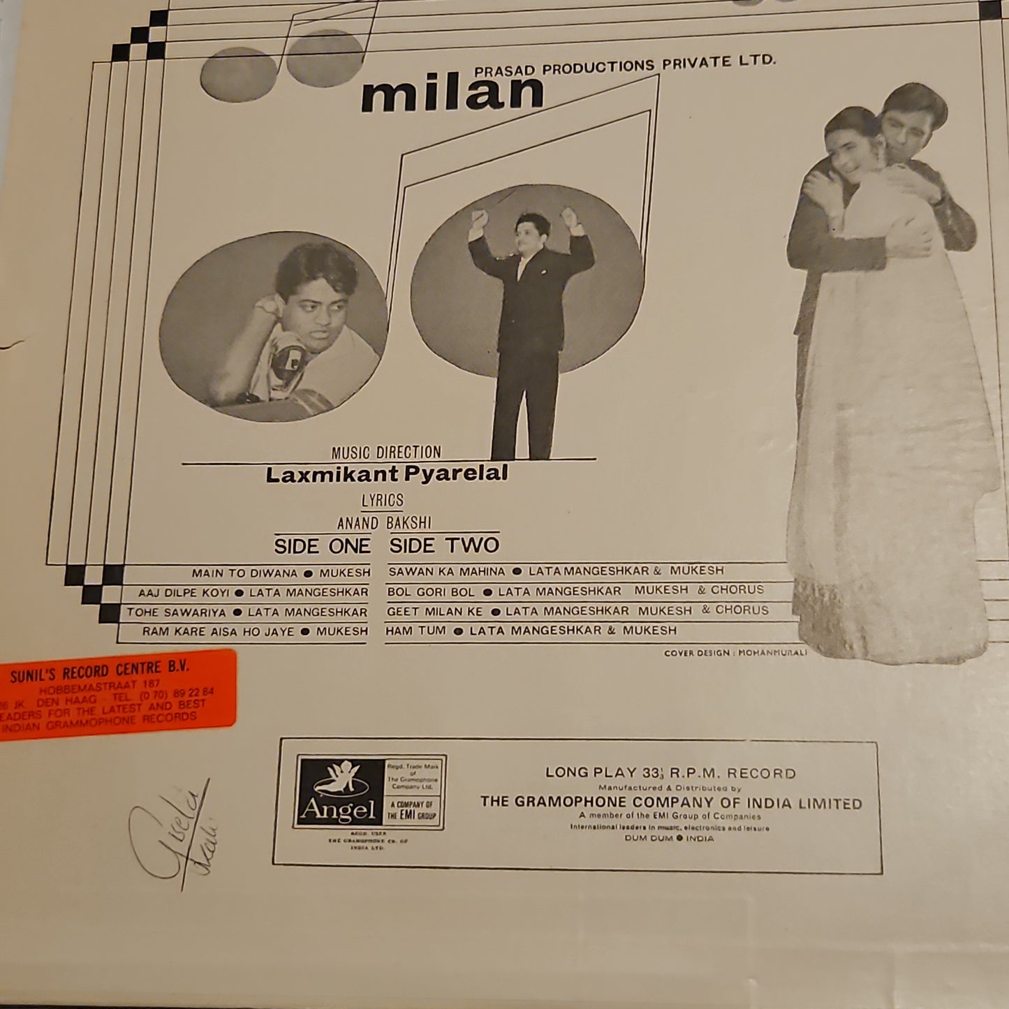 Milan - Music by Laxmikant Pyarelal- in near mint condition