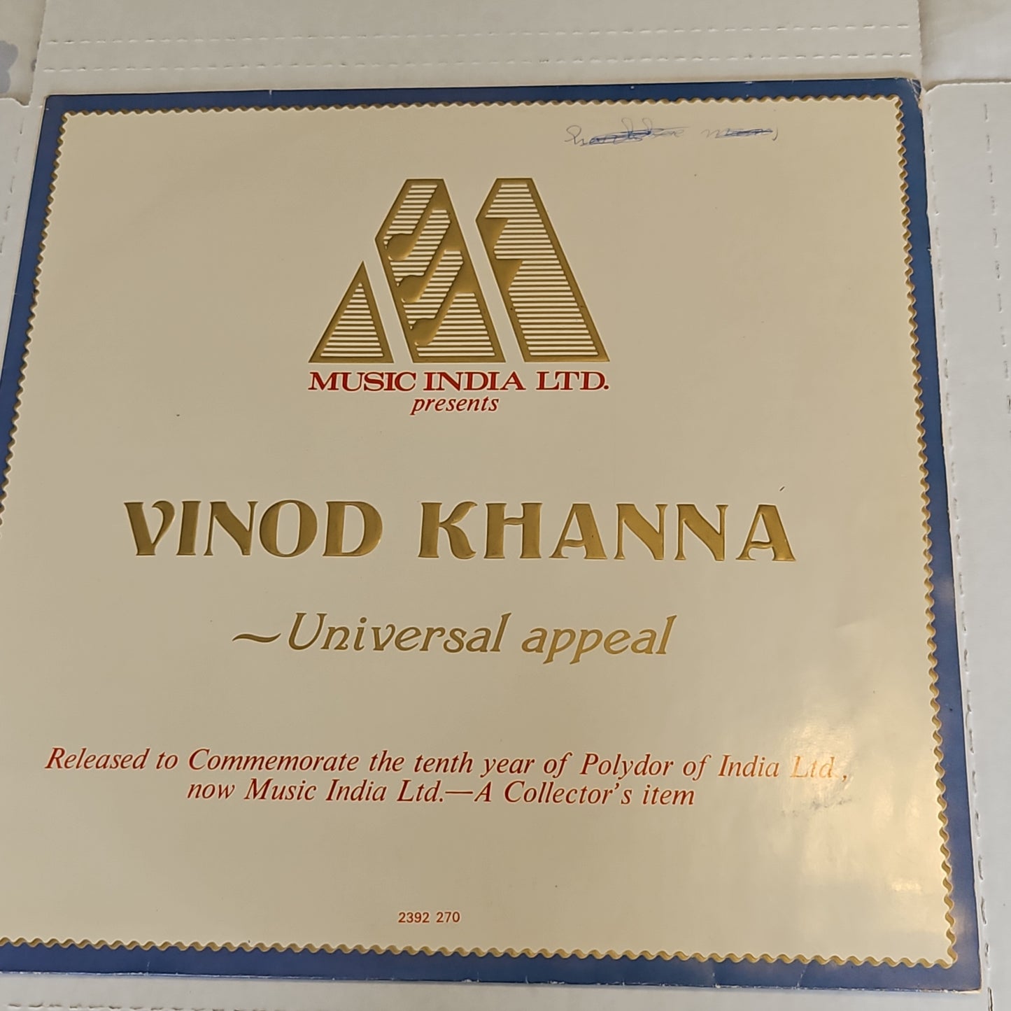 Vinod Khanna - songs from his films - Collectible Item in Excellent