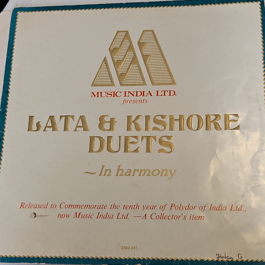 Lata Kishore - Duets in Harmony - Collectible Item in Excellent