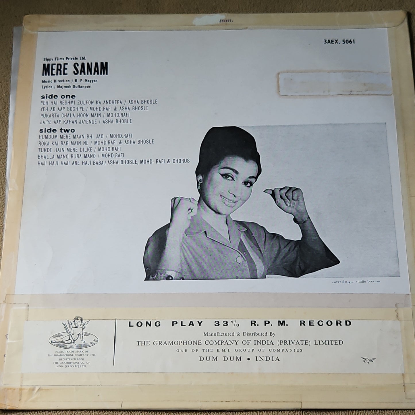 Mere Sanam - O P Nayyar superhit 1st Angel in excellent condition Very rare