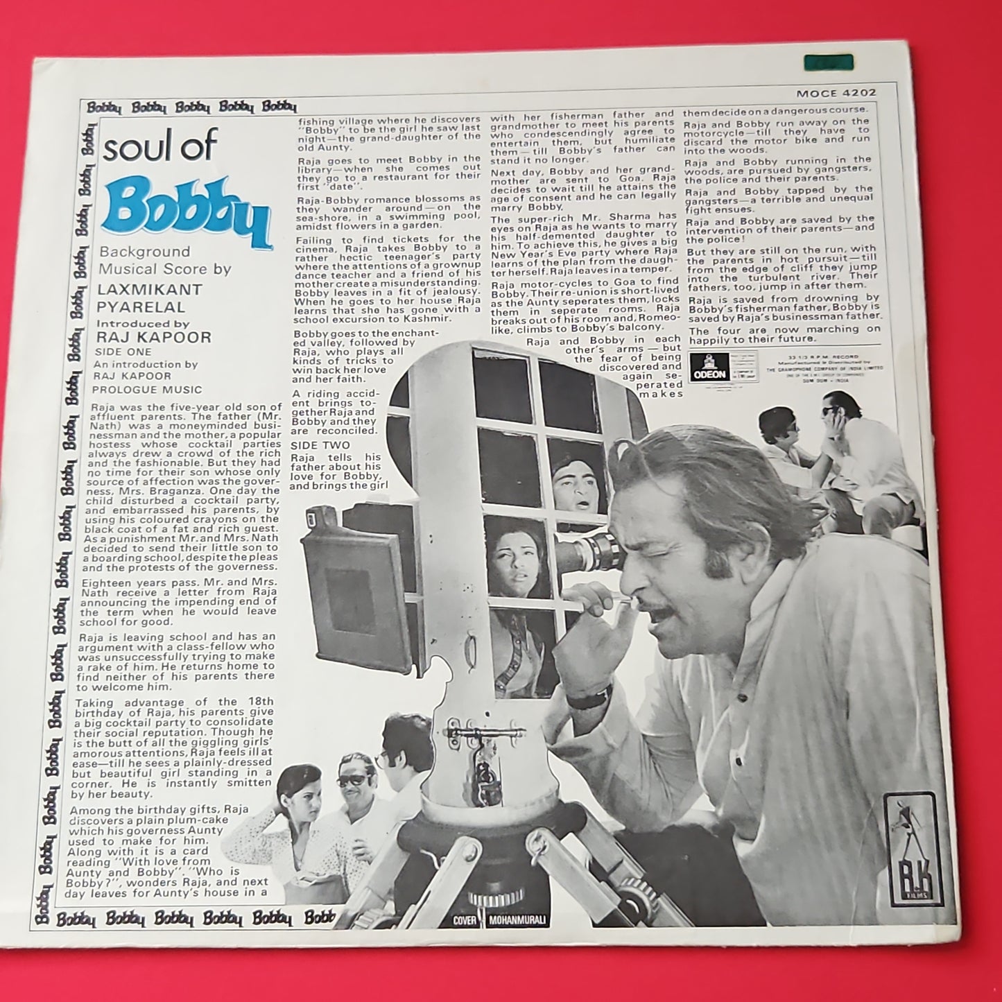 Soul of Bobby -1st Ring Odeon Rare Instrumental of superhit R K classic Bobby in near mint