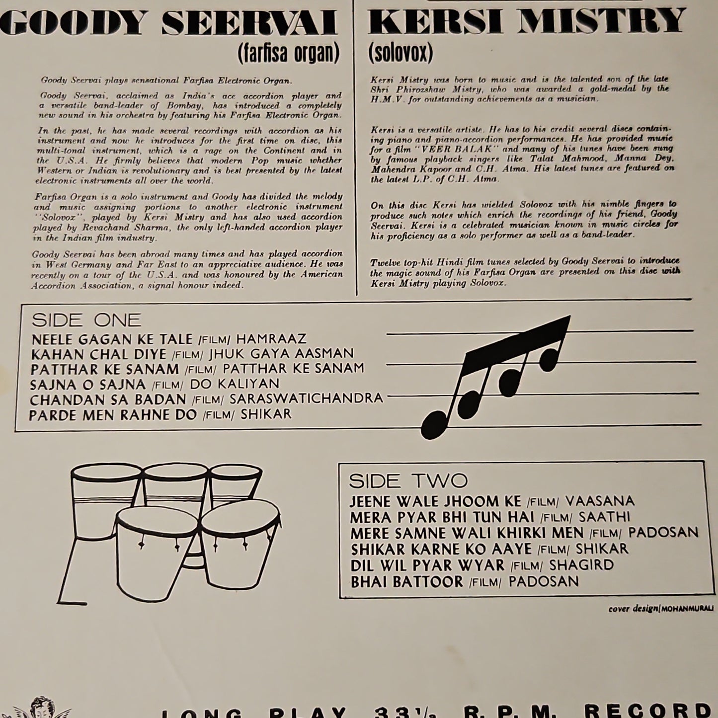 Goody Seervai, Kersi Mistry - Instrumental Film Version Angel 1st in excellent to near mint