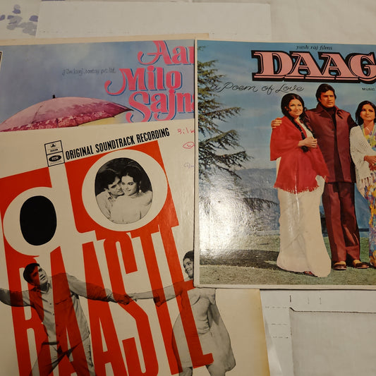 3 lps Rajesh Khannas Superhit Lps collection Daag, Aan Milo Sajna and Do Raaste in excellent condition