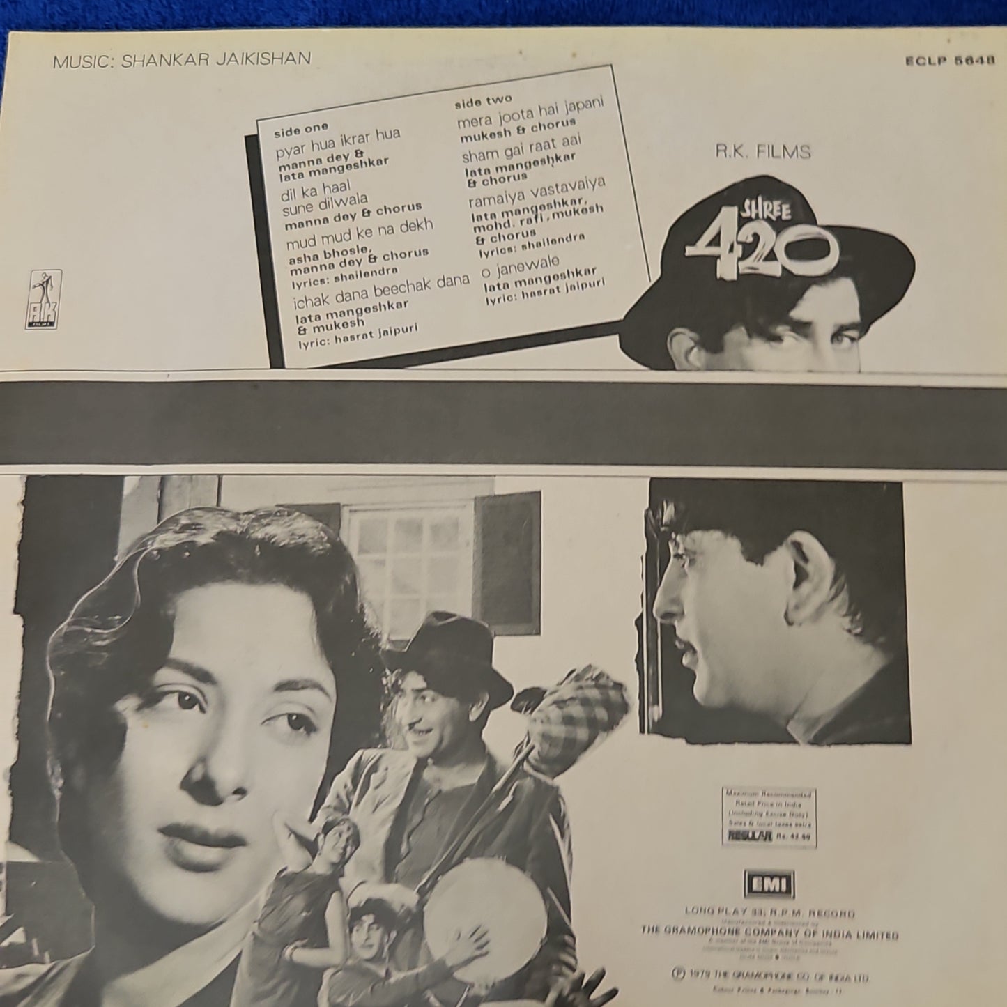 Shree 420 - Shankar jaikishan and Raj kpoor superhit in Near Mint Pristine