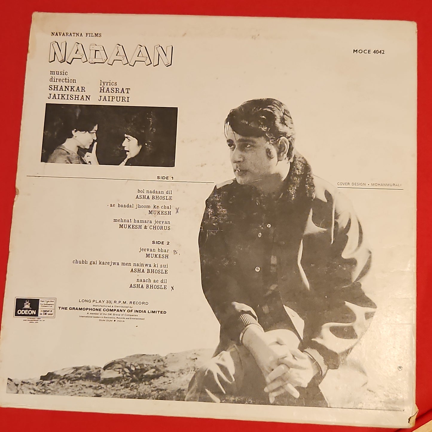 Nadaan - Rare  1st ed. Odeon  double-ring Shankar Jaikishan in VG++