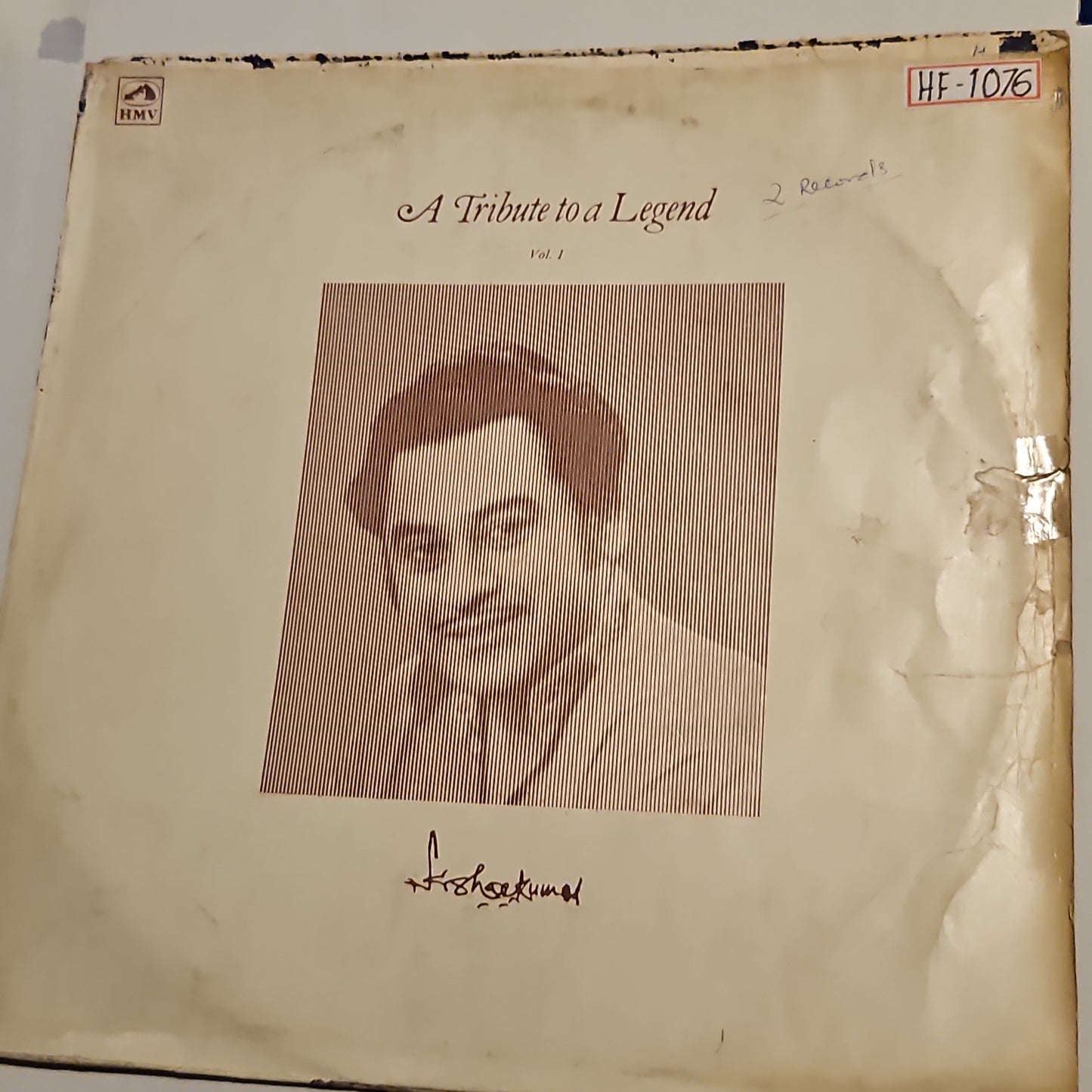 Kishore Kumar - A Tribute to a legend Vol 1 - 2 LP set  in VG + condition