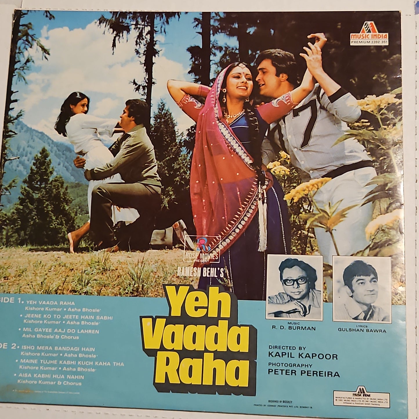 Yeh vaada Raha - R D Burman superhit in premium in Near mint condition