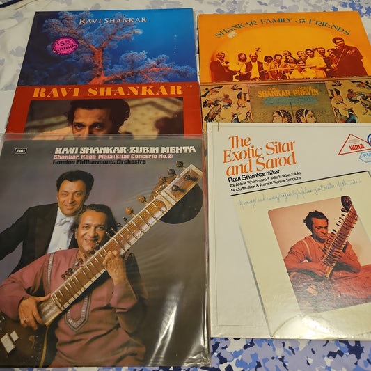 6 LPs albums of the great Pt Ravi Shankar near mint pristine