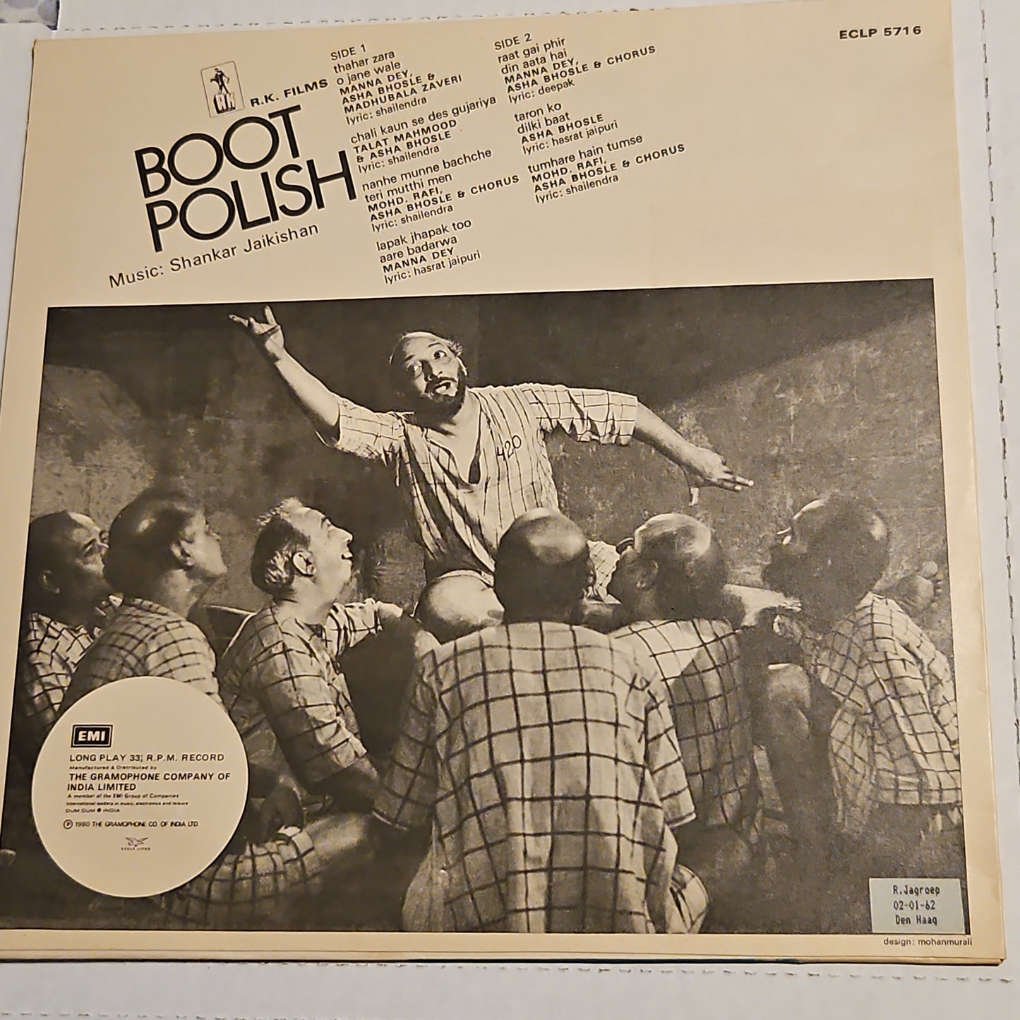 Boot Polish  -  Shankar Jaikishan R K Productions near mint Pristine