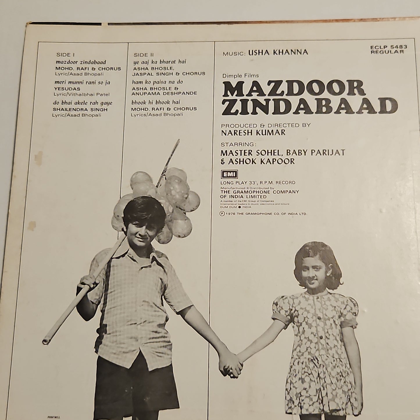 Mazdoor Zindabaad - Usha Khanna superhit - RARE in Near Mint