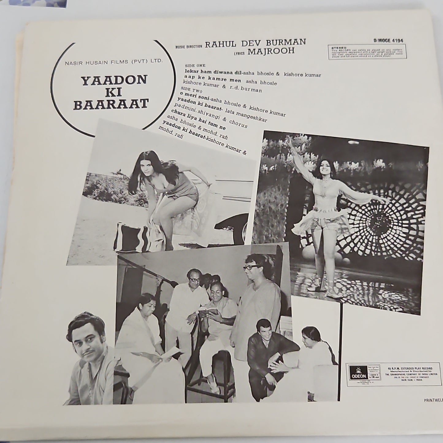 Yaadon Ki Baaraat - 1st Odeon Ring R D Burman superhit blockbuster in excellent condition