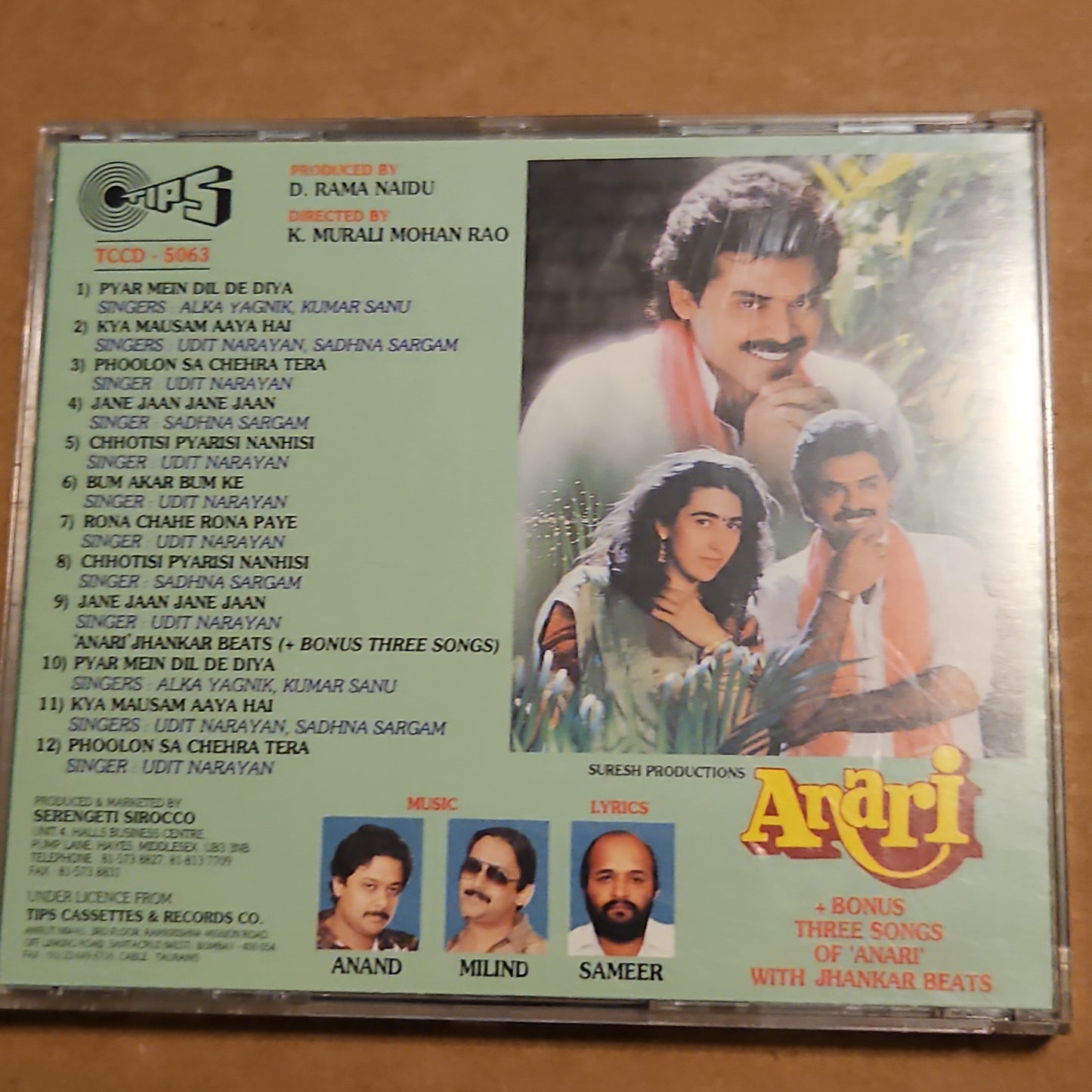 Anari Anand Milind - Audio CD TCCD-5063 Made in France