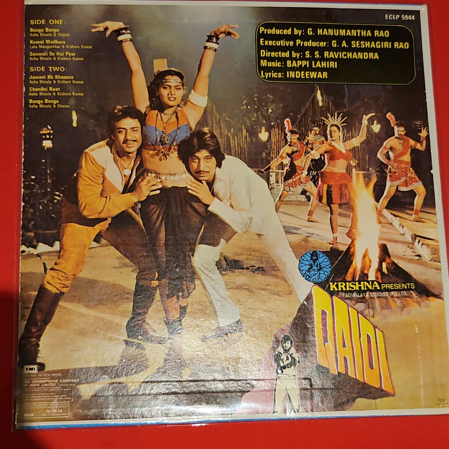 Qaidi - Music By Bappi Lahiri in near mint PSYCH FUNK Pristine featuring Bango Bango by Asha based on Soul sacrifice by Santana Woodstock 69