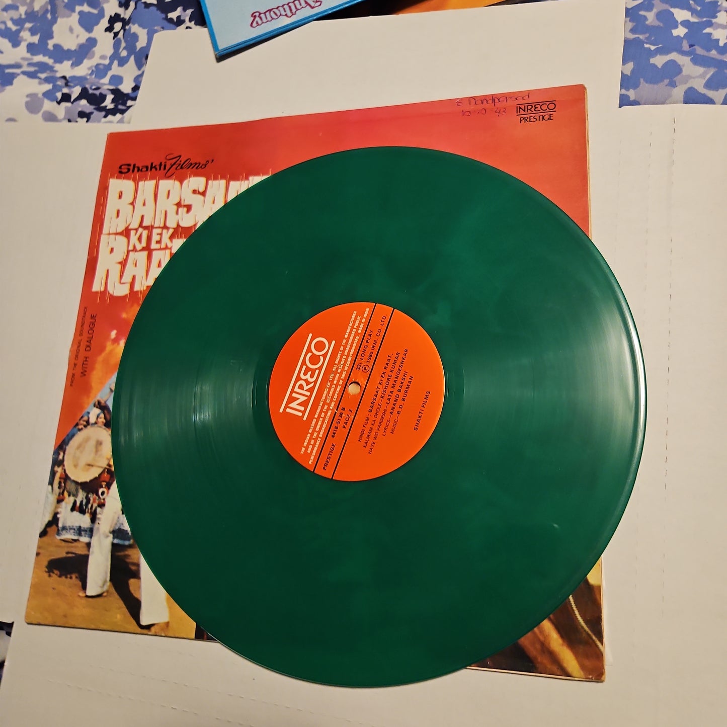 Barsaat ki ek raat  Colored Vinyl - R D Burman Blockbuster in gatefold Near Mint Collectible