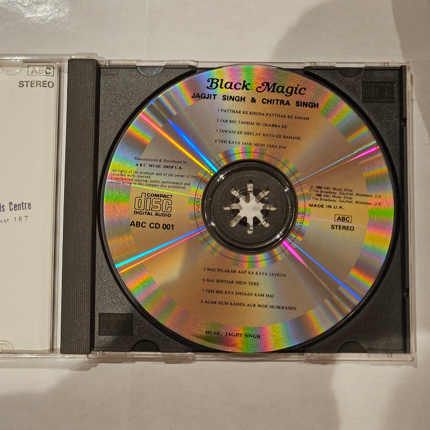 Jagjit & Chitra Singh – Black Magic Audio CD ABC CD 001 - Made in UK
