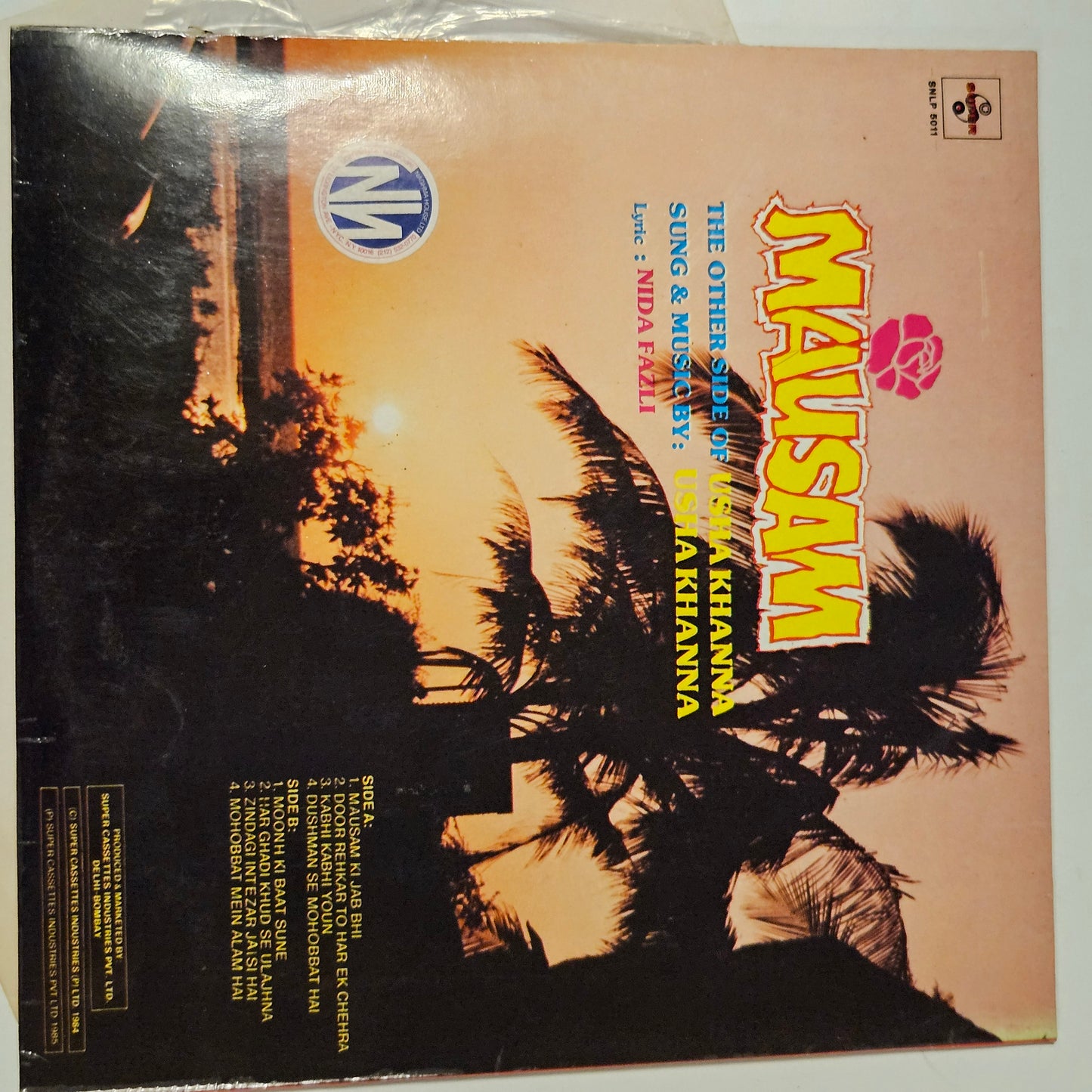 Usha Khanna - mausam - private album of ghazals in near mint