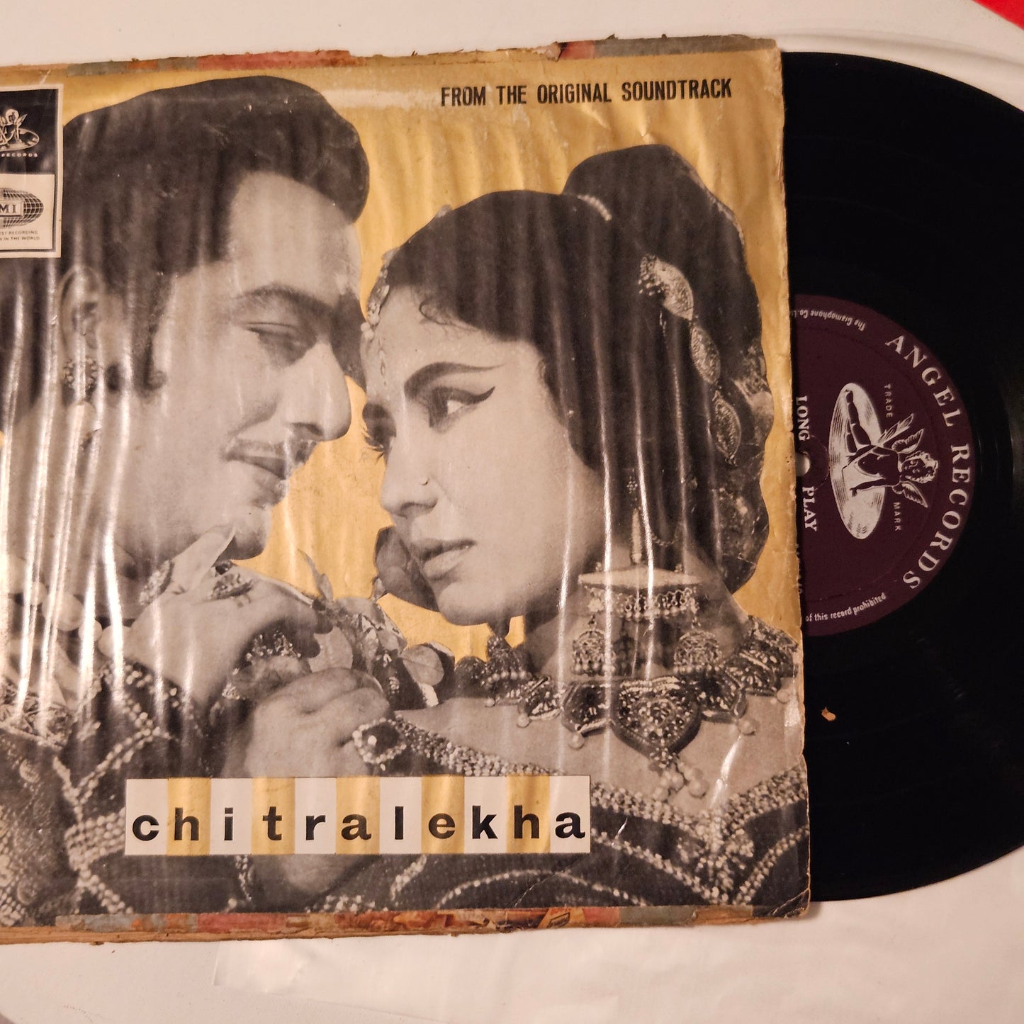 Chitralekha - 10 inch angel original soundtrack - Music by Roshan Lyrics Sahir-  Classic in VG+ Rare find