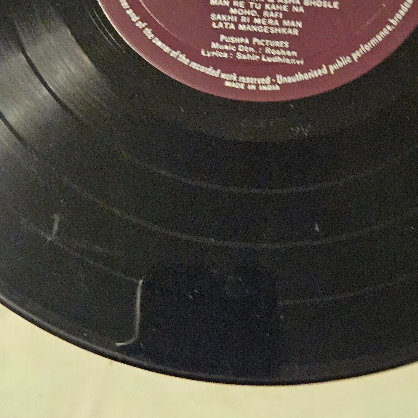 Chitralekha - 10 inch angel original soundtrack - Music by Roshan Lyrics Sahir-  Classic in VG+ Rare find