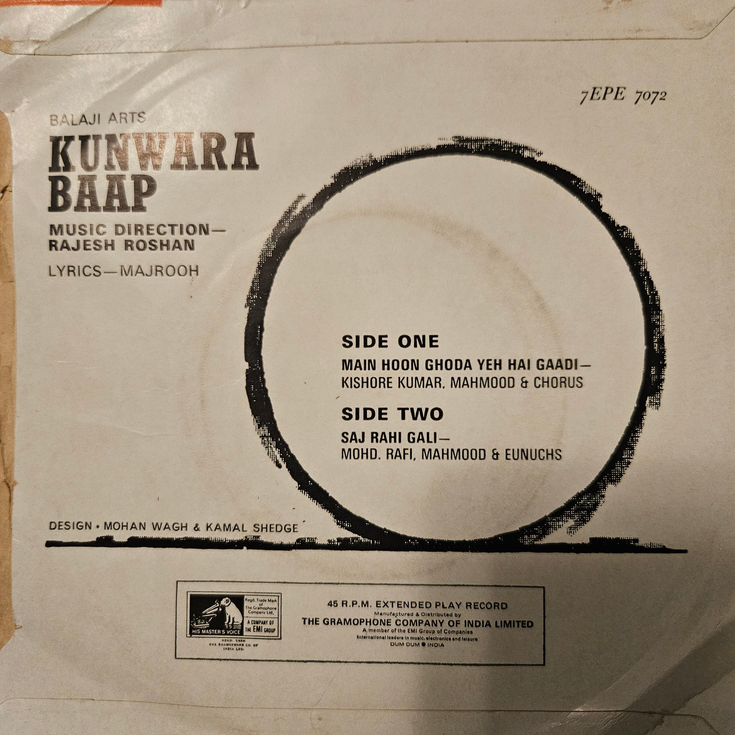 Kunwara Baap - Superhit 2 great EPs  Music Rajesh Roshan  - in near Mint
