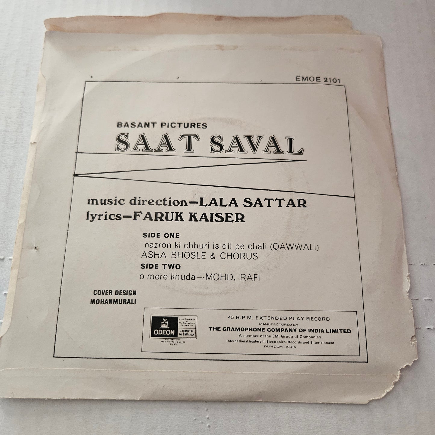 Saat Saval - Music Lala Sattar  EP in Excellent condition