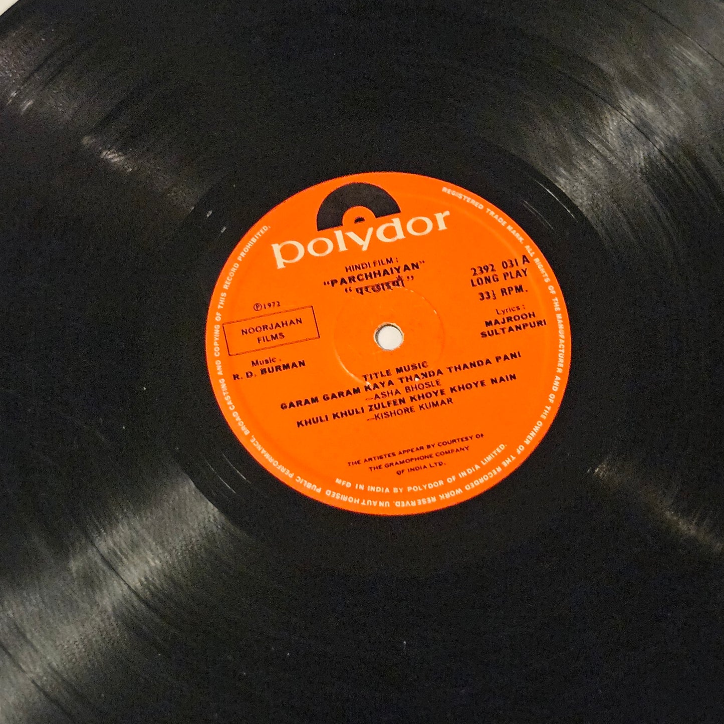 Parchhaiyan (1972) - original soundtrack and Music R. D. Burman in VG+  rare 1st edition