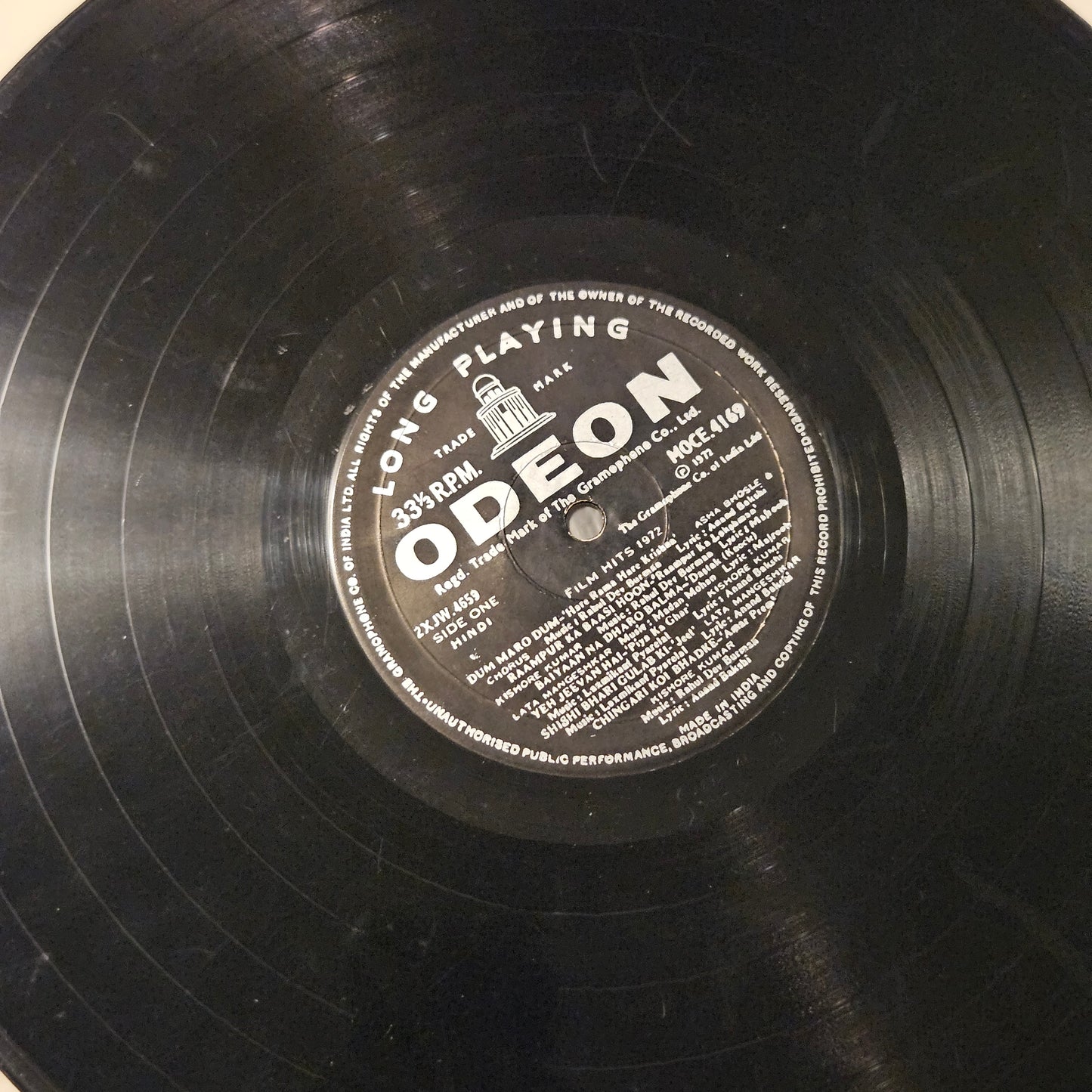 Film Hits 1972 superhit songs Ring Odeon version in Good condition