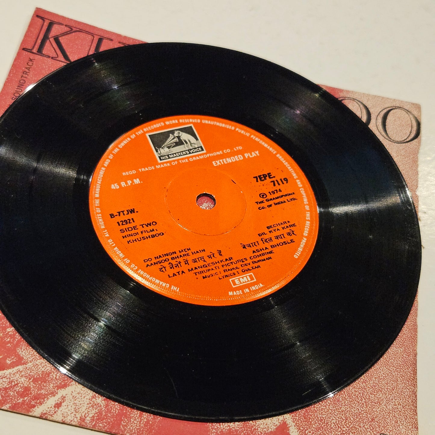 Khushboo  - R. D. Burman and Gulzar  - HMV EP  in VG++ to excellent