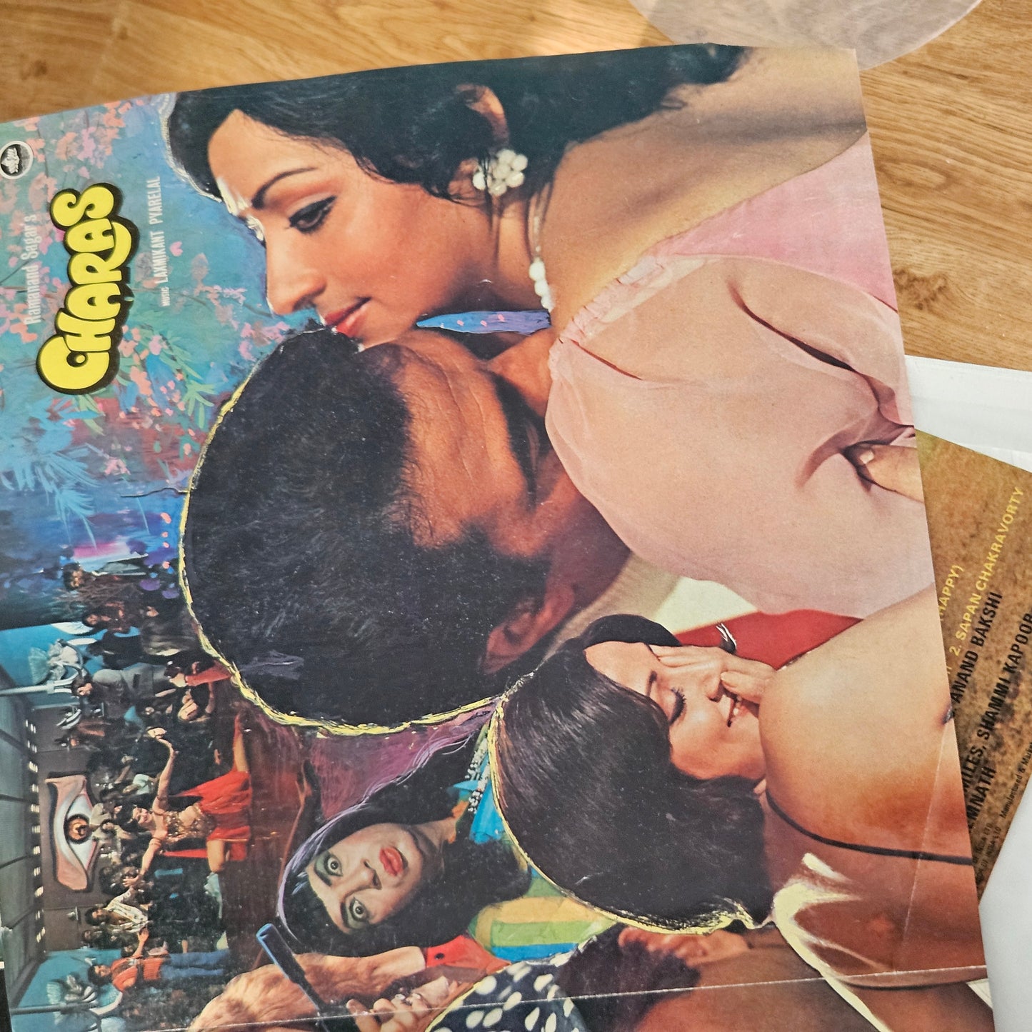 4 LPs Dharmendra Superhit films - original soundtrack  Charas, Shalimar and Mere Hamdam Mere Dost and Krodhi  in VG++ to excellent - great deal