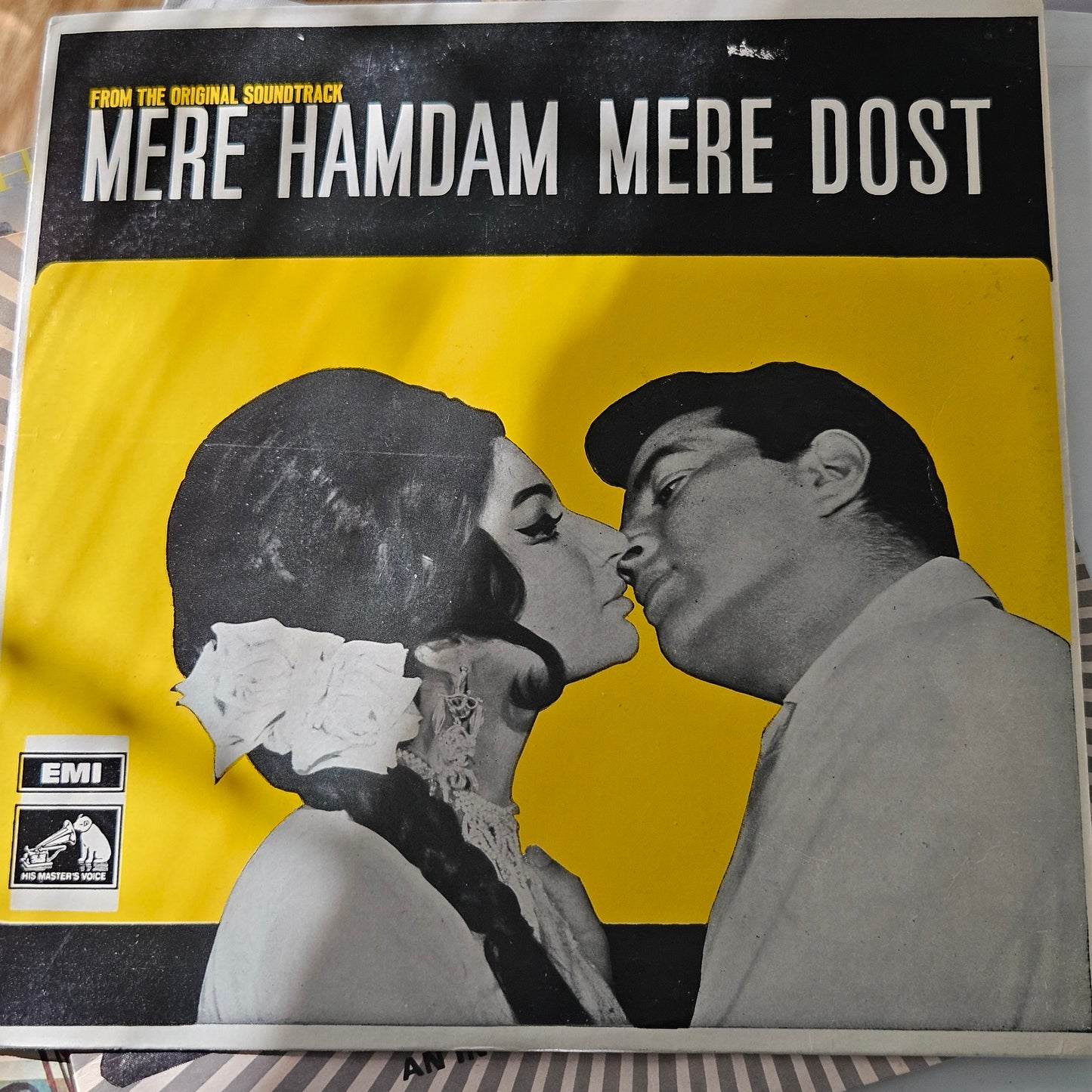 4 LPs Dharmendra Superhit films - original soundtrack  Charas, Shalimar and Mere Hamdam Mere Dost and Krodhi  in VG++ to excellent - great deal