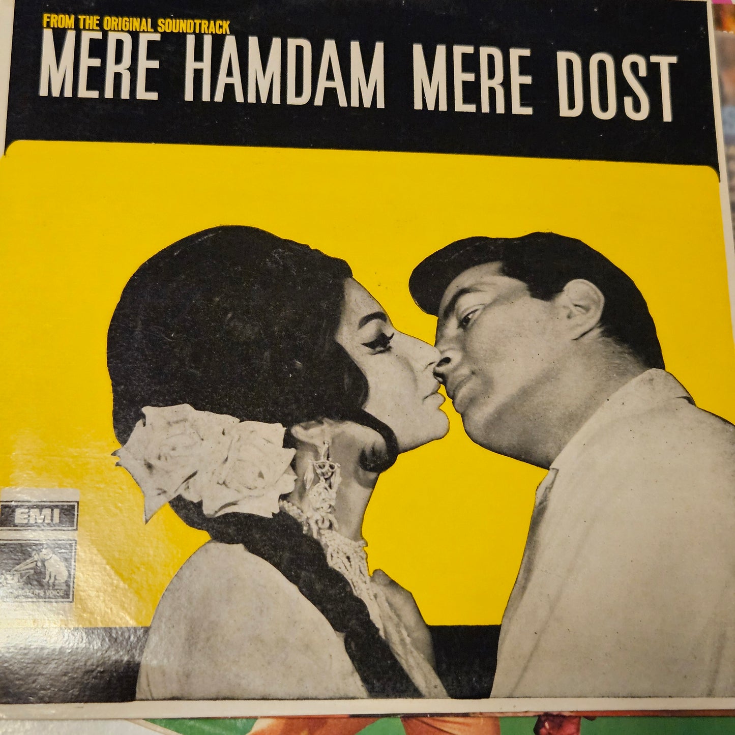 4 LPs Dharmendra's films and Laxmikant Pyarelal Superhit Aas Paas, Kartavya, Aya Sawan Jhoom ke, and Mere Hamdam Mere Dost in excellent condition