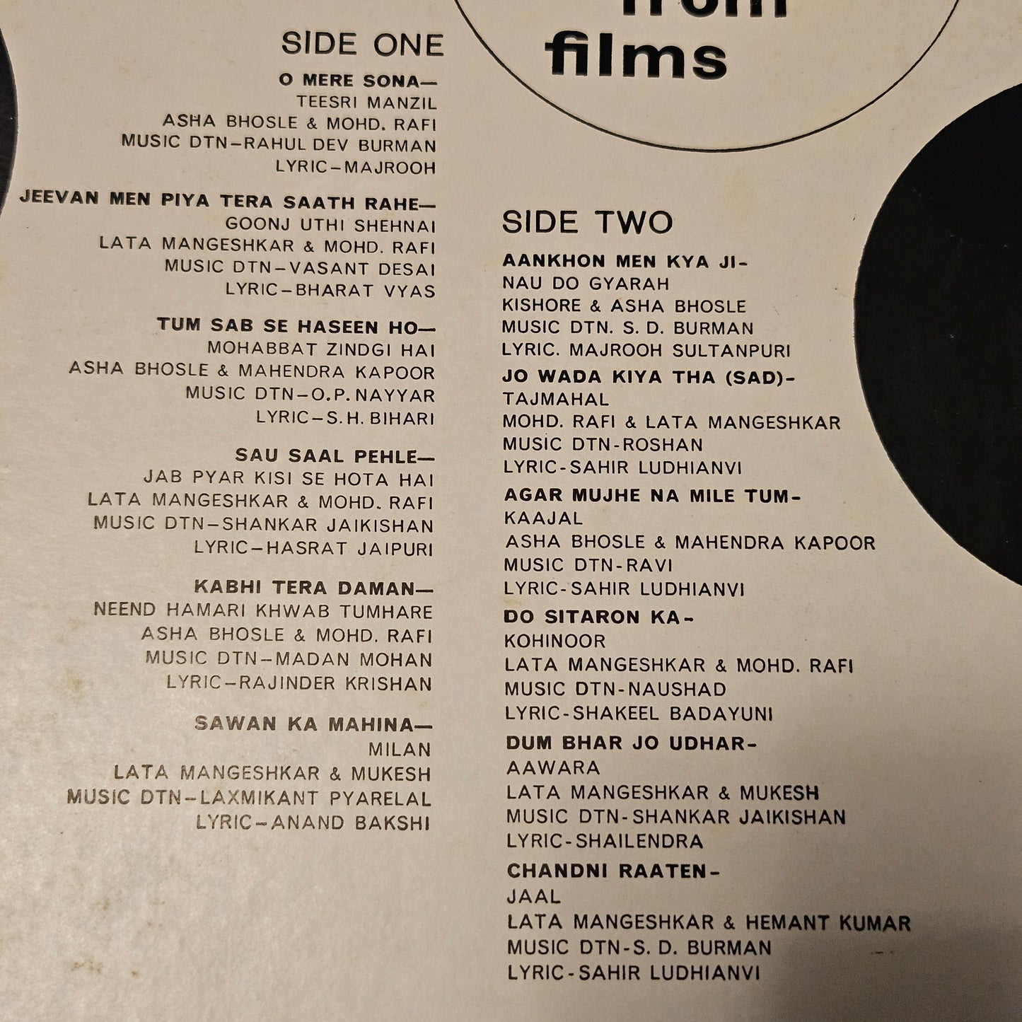 Duets from films - Original soundtrack- in  collection classic songs - in near mint Pristine