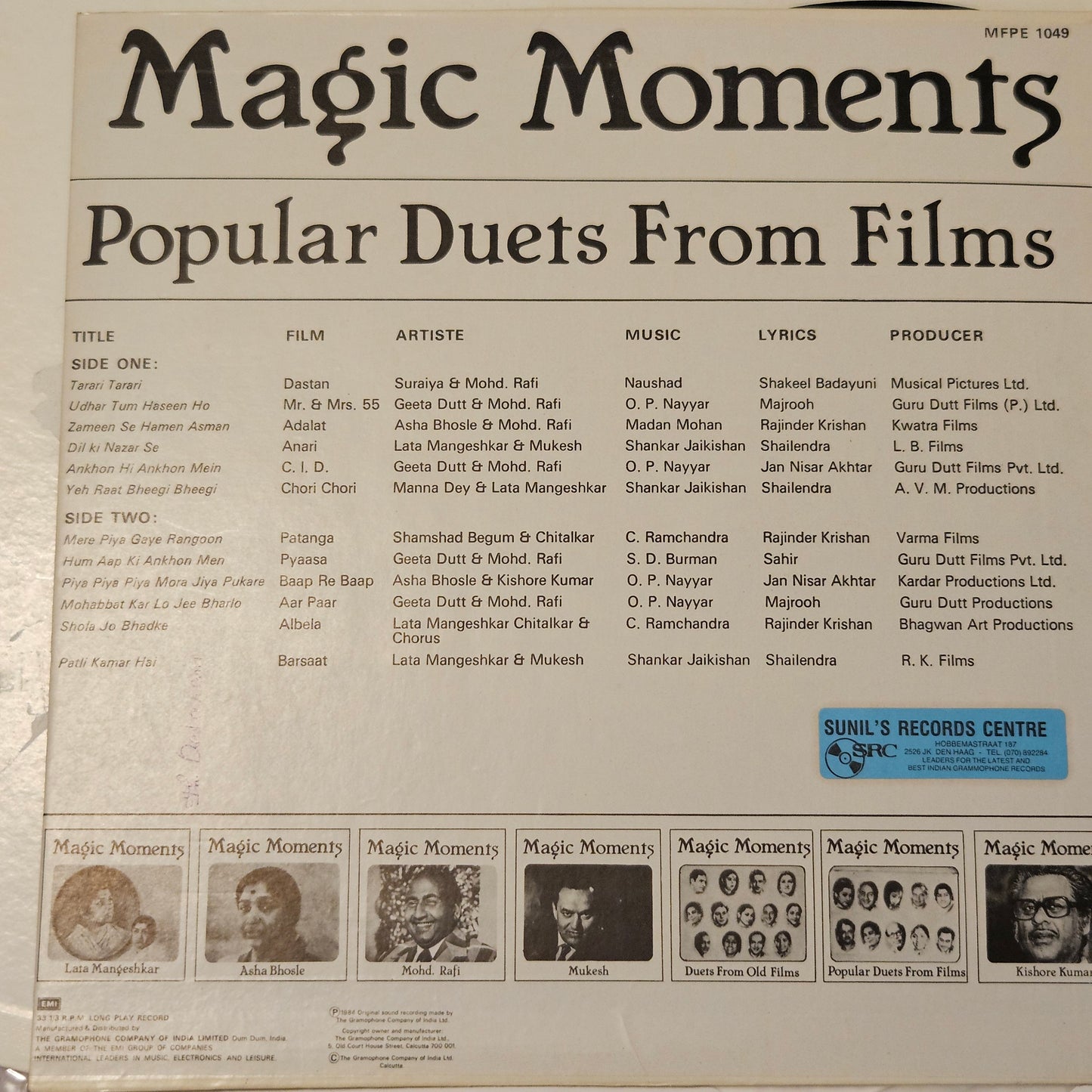 Duets from films - Original soundtrack- Magic Moments - in near mint Pristine condition