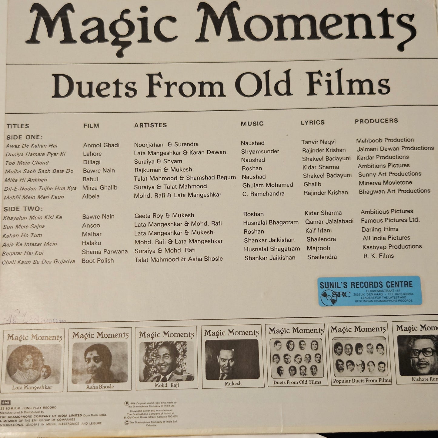 Duets from Old films - Original soundtrack- Magic Moments - in near mint condition