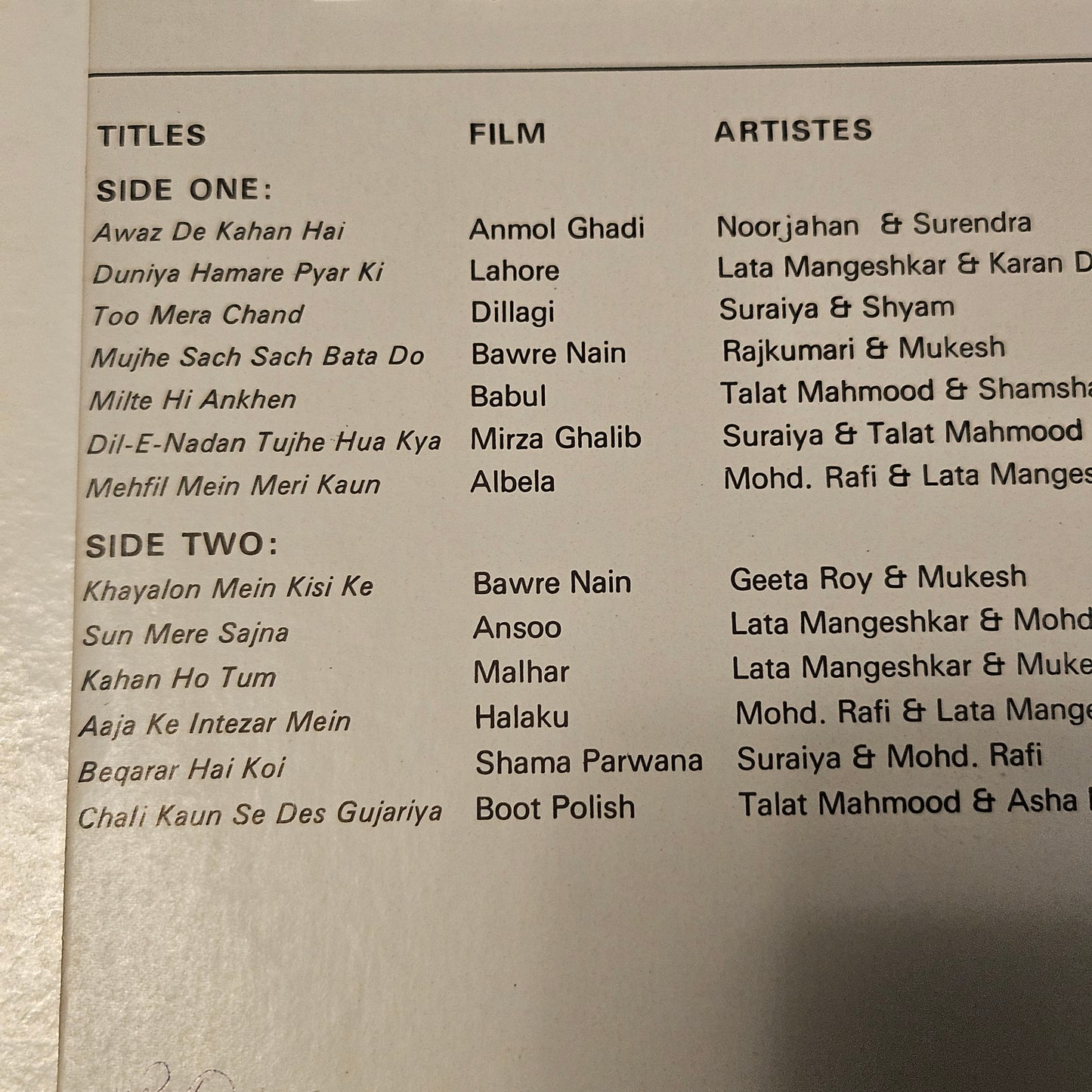 Duets from Old films - Original soundtrack- Magic Moments - in near mint condition