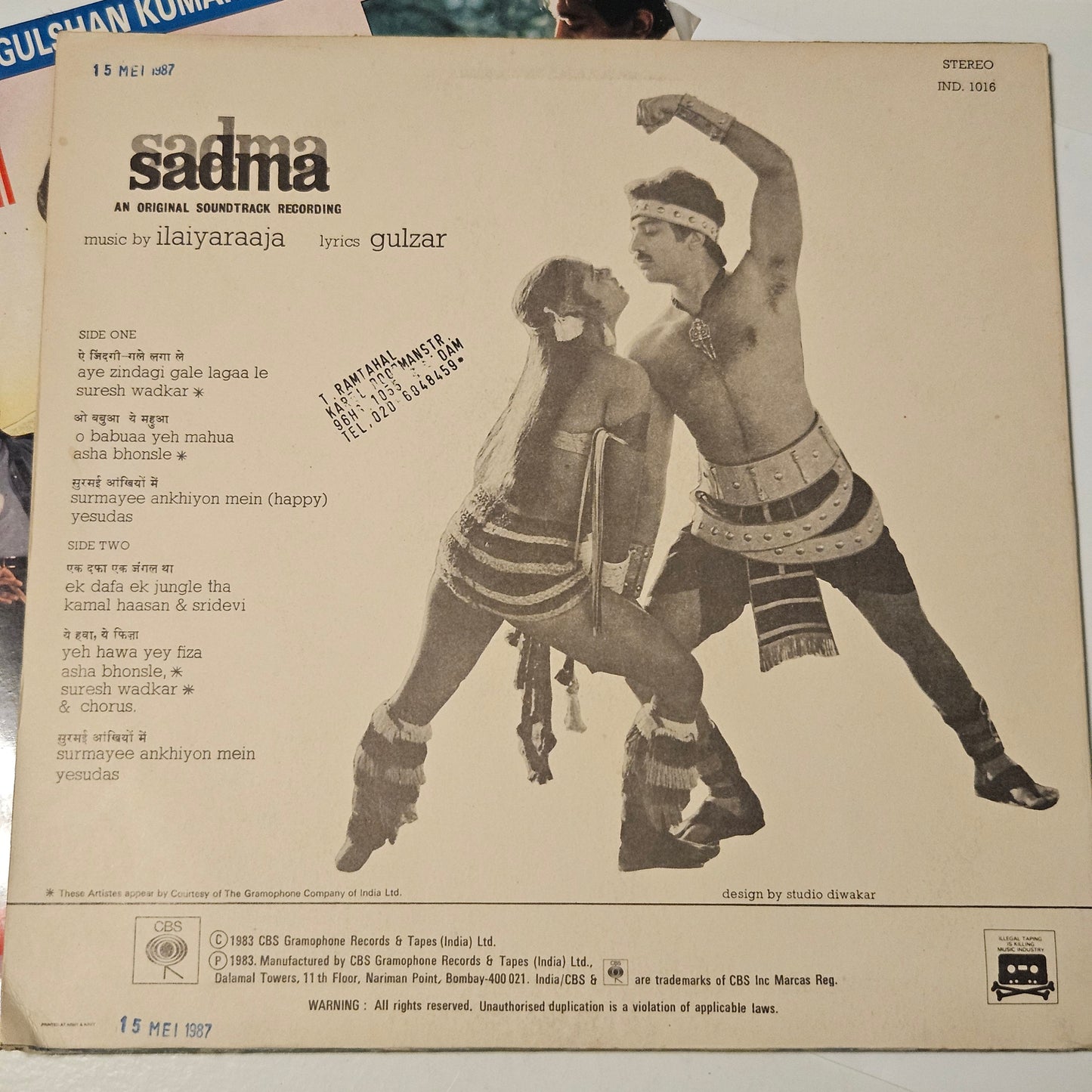 Sadma (1983) and Appu Raja(1990) - original Soundtrack of Kamal Hassan 2 Superhit movies - Music by Ilayaraaja in unplayed mint Pristine -  condition like new