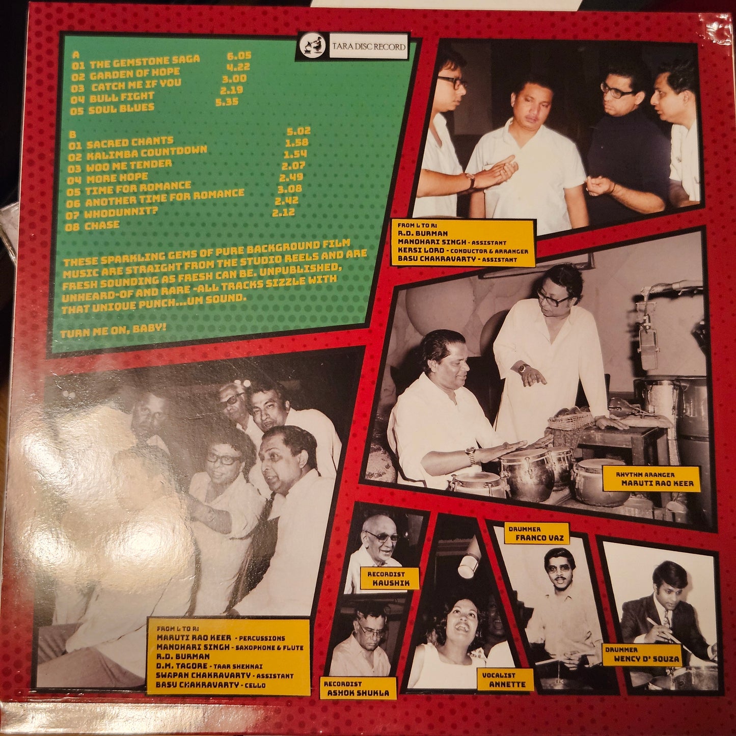 R. D. Burman ‎– Unpublished Background Scores Of R D Burman - Brand New Sealed with R D Burman freeze magnet