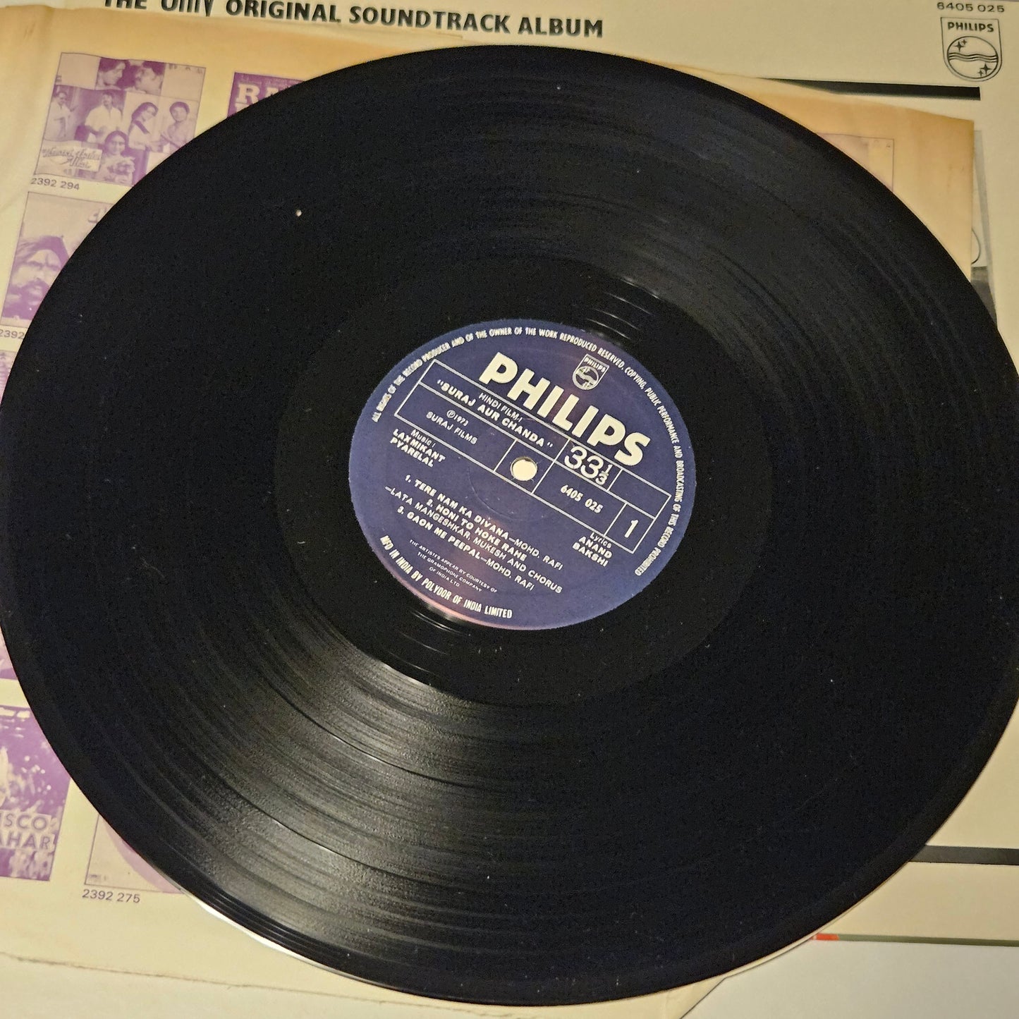 4 Lps of music by Laxmikant Pyarelal Superhit collection 1.Dosti 2.Shor 3.Daag and 4. Suraj aur Chanda all in near mint condition  - original soundtrack - great deal