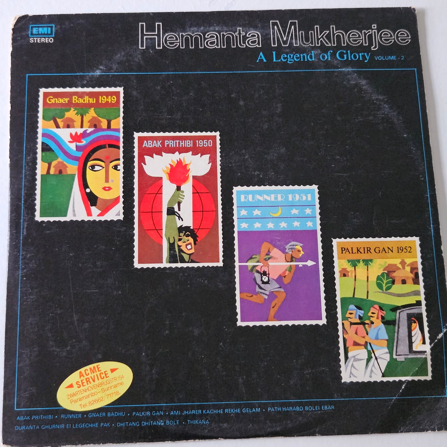 Hemanta Mukherjee - Legend of glory Vol. 2  - bengali - in near mint - Salil Chowdhury and Hemant Kumar treat