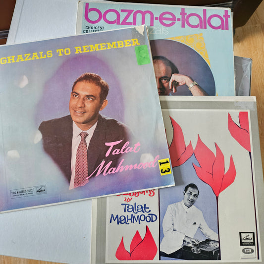 Talat Mahmood  3 records - Great collection of Ghazals albums in near mint condition