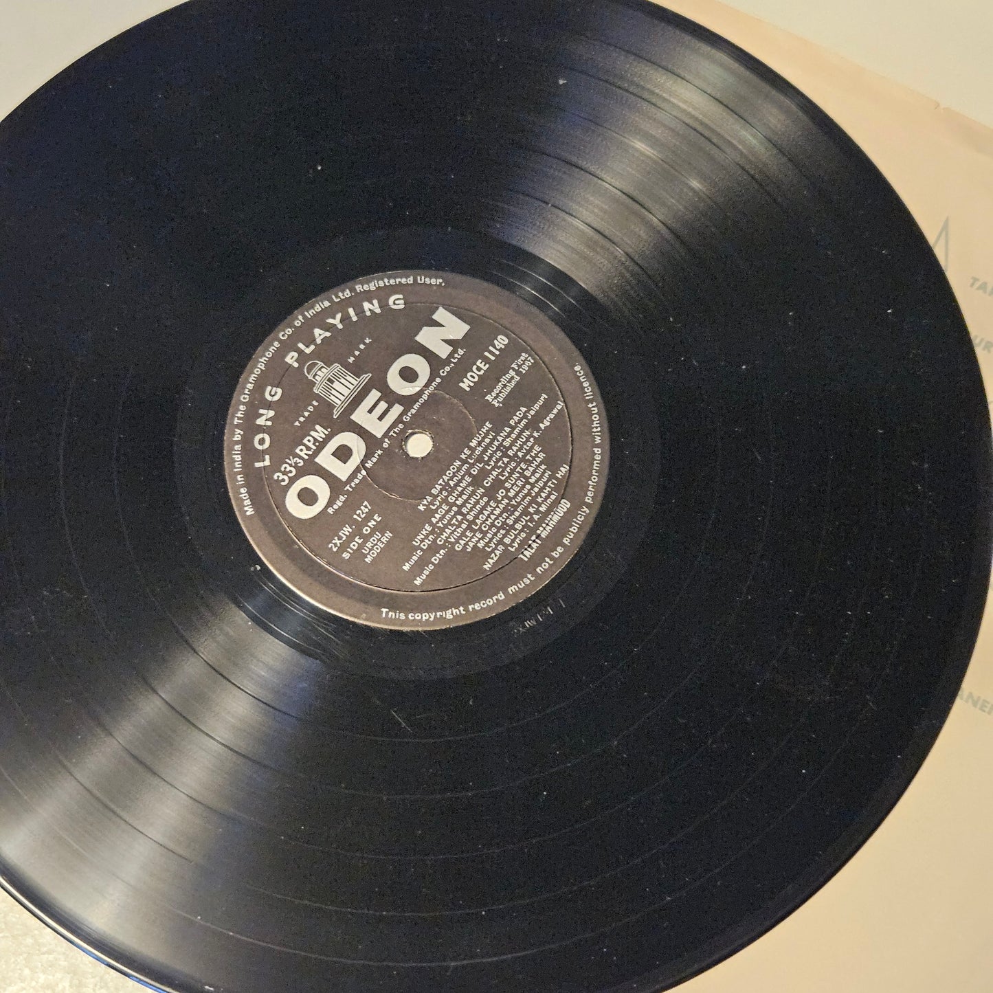 Talat Mahmood - spring blossoms - in excellent condition - rare collection of songs - 1st Odeon Ring  edition