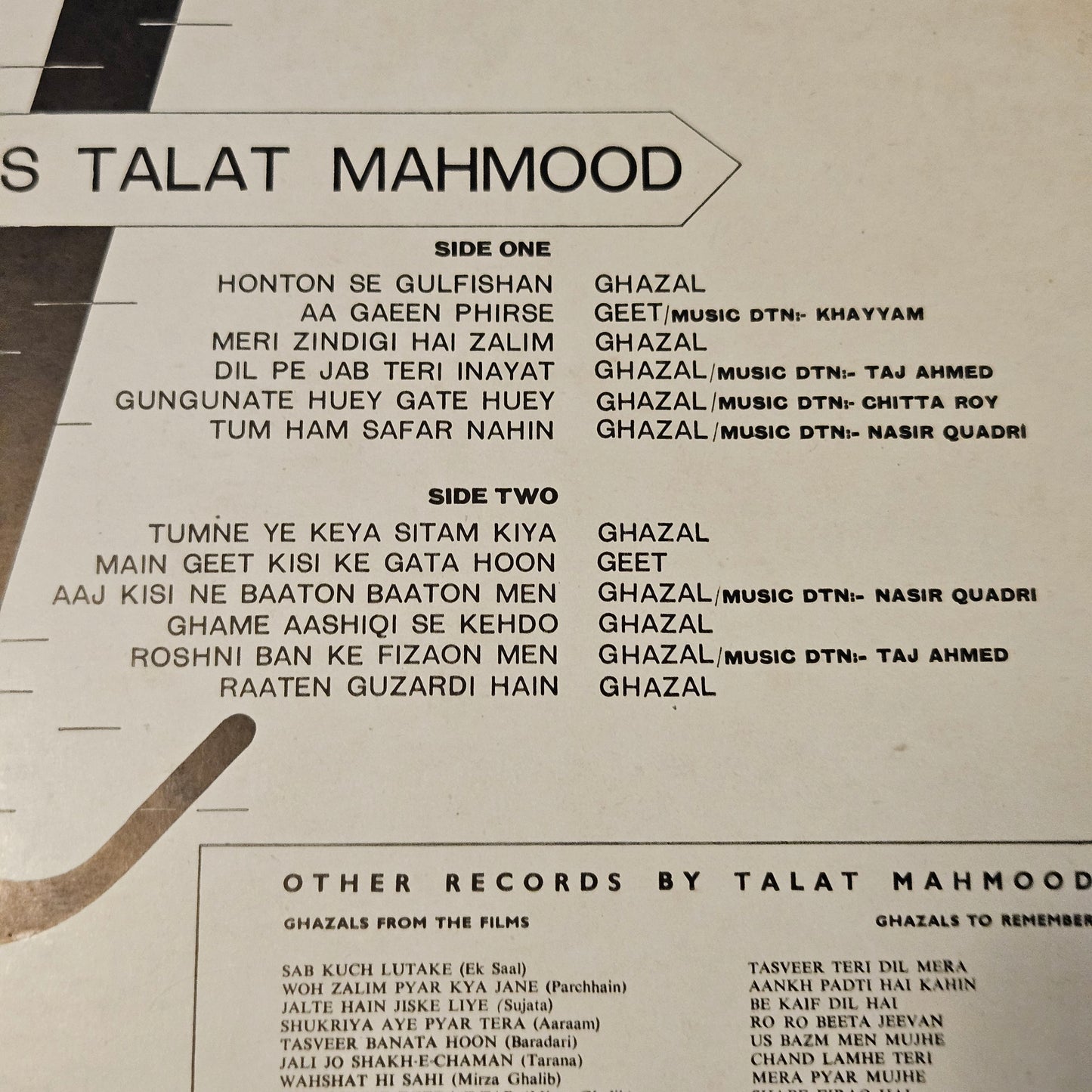 Talat Mahmood - This is Talat mahmood - collection of Geets and  Ghazals in VG++