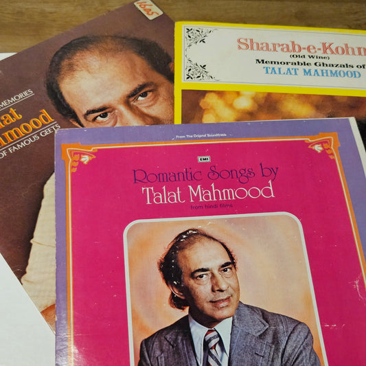 Talat Mahmood  3 records - Great collection of Ghazals and songs albums in  excellent to near mint condition